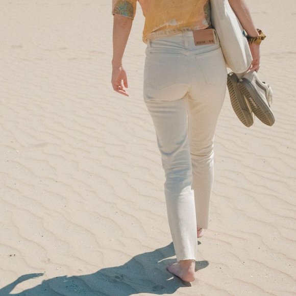 Women's BENZAK W--01 Straight 12 oz. ecru selvedge denim NWT - Picture 2 of 6